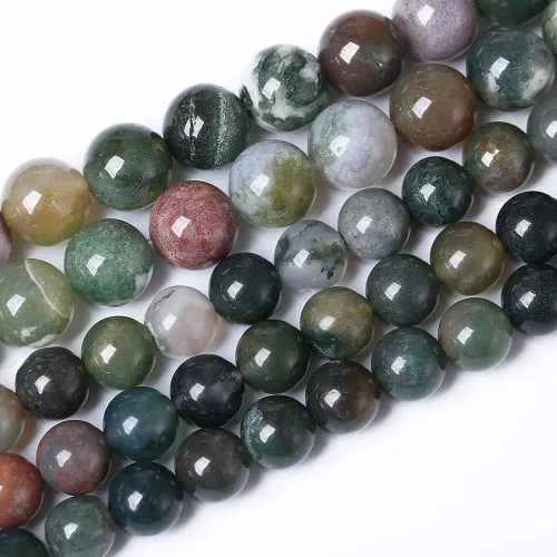 Vista 218 de 100 cuentas de piedra multicolor natural de 0.236 pulgadas (0.236 in), cuentas espaciadoras sueltas redondas para hacer pulseras, collares, aretes