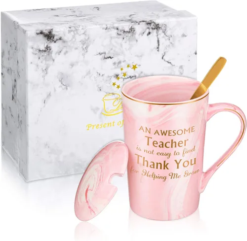 Vista 8 de Geiserailie Regalo de agradecimiento para profesores para mujeres, divertido taza de café de graduación de agradecimiento para profesores, taza