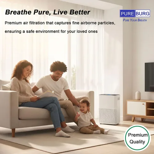Vista 5 de PUREBURG Filtro de repuesto F301H compatible con BlueDri 550 Air Scrubber AS-550, paquete de 2 unidades H13 HEPA 19 x 16 x 2 Air Clean