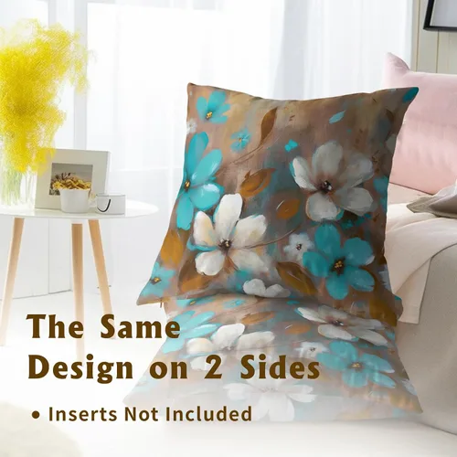 Vista 230 de Giwawa Juego de 2 fundas de almohada decorativas con diseño floral de girasol de 16 x 16 pulgadas, fundas de cojín decorativas para el hogar, sofá