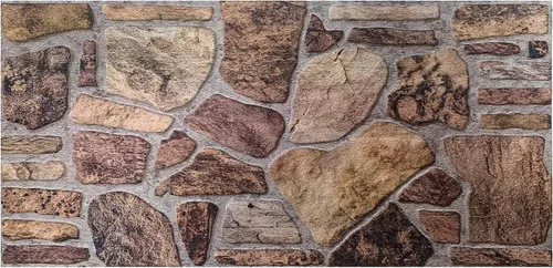 Vista 9 de Dundee Deco Paneles de pared 3D – Revestimiento, paneles de pared con aspecto de piedra marrón y gris, revestimiento de espuma de poliestireno