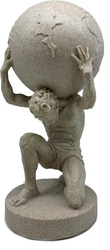 Vista 8 de FUNSXBUG Estatua de Dios griego grande de 11 pulgadas, escultura coleccionable de Atlas Holding World, decoración del hogar, sala de estar