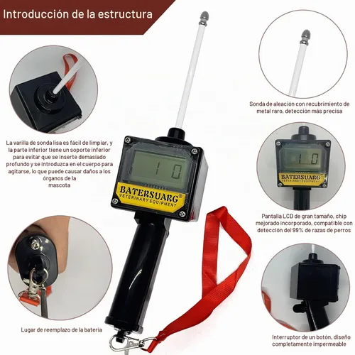 Vista 3 de Detector de ovulación de perros, probador de criador canino, máquina de cría de perros de inseminación artificial, práctica formulación