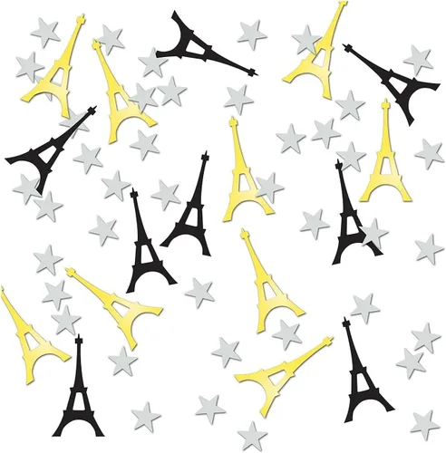 Vista 7 de Beistle , 6 paquetes de confeti de la Torre Eiffel, 0.5 onzas por paquete, total de 3 onzas de confeti