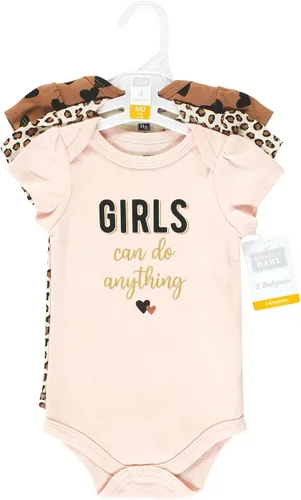 Vista 34 de Hudson Baby baby-girls Cotton Bodysuits 3-pack