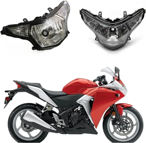 Vista 39 de Ensamble de lámpara de faro delantero para motocicleta compatible con Yamaha YZF600 R6 2006 2007 06 07 YZF-R6 Faro frontal transparente para moto