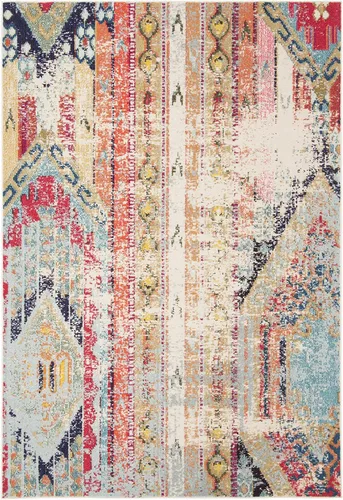 Vista 17 de SAFAVIEH Madison Collection - Alfombra decorativa de 2 pies 2 pulgadas x 4 pies, verde y naranja, diseño tribal envejecido, no desprende pelusa