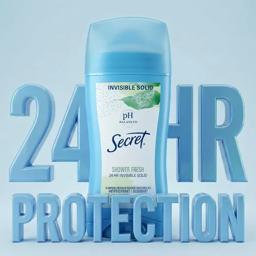 Vista 3 de Secret - Desodorante antitranspirante invisible sólido Shower Fresh, 2.60 onzas