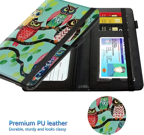 Vista 11 de Funda para chequera para hombres y mujeres, cartera de cuero RFID con ranuras para tarjetas de crédito, soporte de cheques duplicados personales
