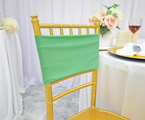 Vista 31 de (10 bandas elásticas de elastano de 7 x 13 pulgadas, de doble capa, lazos elásticos de licra para silla, lazos para bodas, fiestas, banquetes
