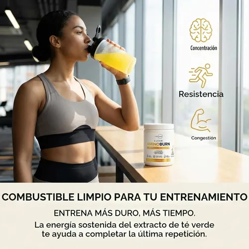 Vista 4 de Type Zero Amino Burn Vegan BCAA + Pre-entrenamiento (sabor a piña colada)