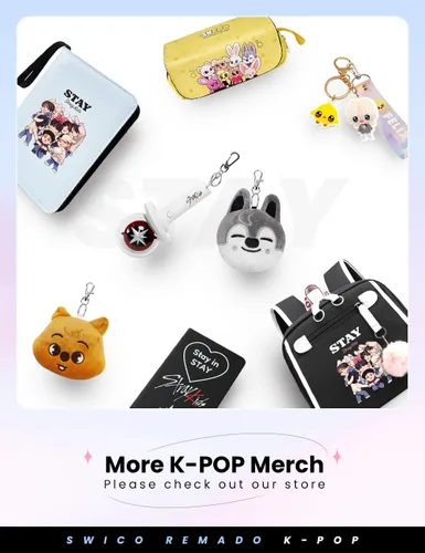 Vista 6 de Kpop - Llavero de dibujos animados lindo llavero de coche colgante de mujer bolso cartera colgantes Stray SKZ Kids