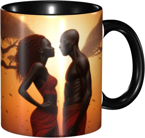 Vista 25 de Taza de café, taza de té para mujeres y niñas, taza de diseño único, perfecta para regalos, mujeres afroamericanas afro