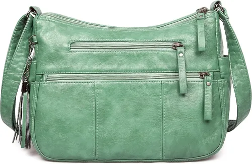 Vista 25 de Bolsos VOLGANIK ROCK para mujer de piel sintética suave, bolso de hombro para damas, bolso bandolera y bolsos de mano, liviano, con bolsillos