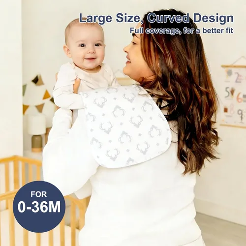 Vista 4 de Juego de 10 paños para eructar para bebés niños y niñas - Paño orgánico para eructos de bebé, toallitas para bebé, trapos para eructos, paños