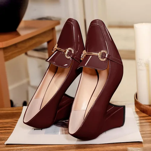 Vista 4 de Tacones gruesos para mujer, zapatos cómodos para negocios