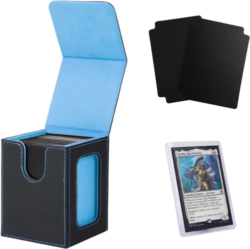 Vista 16 de Venssu MTG Caja de cubierta con pantalla Commander, funda para cartas de ángel para 120 tarjetas de una sola funda, caja de almacenamiento
