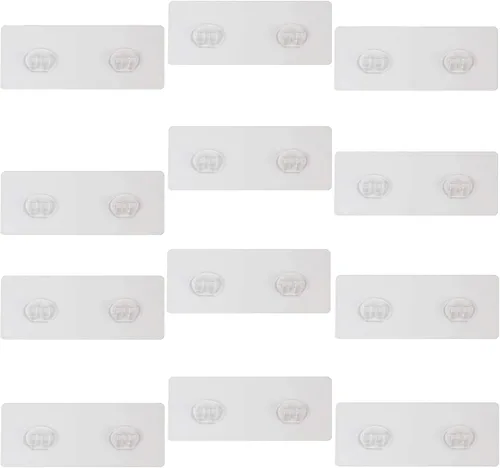Vista 9 de Repuesto Adhesivo para Organizador de Ducha, Adhesivo para Estante de Ducha, Tiras Adhesivas para Ducha, Pegatinas Adhesivas Transparentes 2 Ganchos