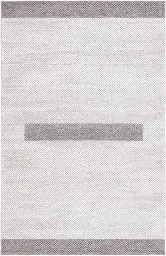 Vista 43 de SAFAVIEH Natura Collection - Alfombra de pasillo, 2 pies 3 pulgadas x 8 pies, negro y marfil, tejido plano hecho a mano de lana moderna a rayas