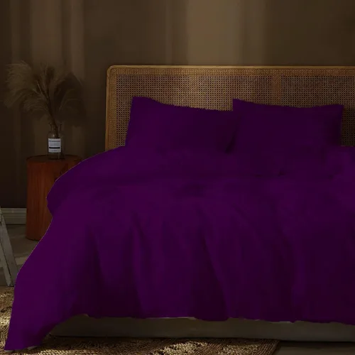 Vista 20 de Juego de funda de edredón de 3 piezas con 2 fundas de almohada, 100% algodón, funda de edredón extra larga para cama de tamaño individual/individual