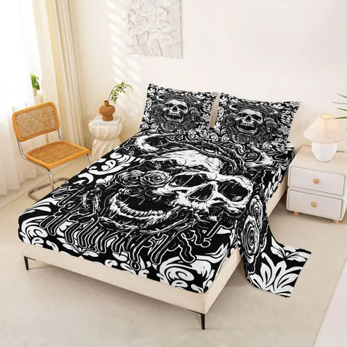 Vista 54 de Erosebridal Juego de sábanas con diseño de gato tamaño individual, sábana encimera Kawaii Garfield para niños y niñas, sábanas con huellas de patas