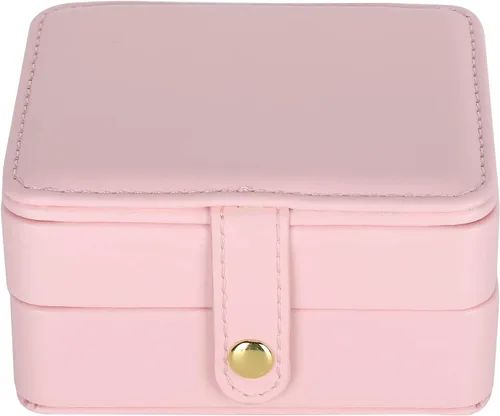Vista 9 de Germer Caja de almacenamiento para collares, joyero ligero para aretes para anillo (rosa)