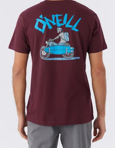 Vista 2 de O'NEILL Camiseta de personajes tropicales para hombre, cómodas camisetas gráficas para hombre, camiseta de manga corta serigrafiada