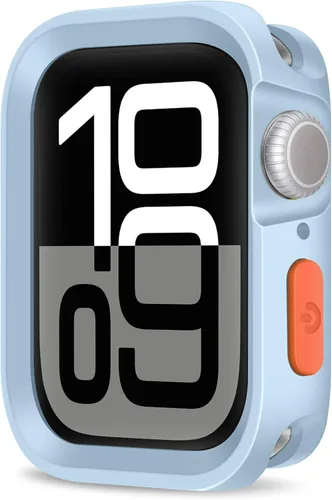 Vista 9 de Estuche Resistente Compatible con Apple Watch Case 41mm 40mm Series 9/8/7/6/5/4/SE3/2/1, Funda Protectora Amortiguadora de TPU Flexible y Suave