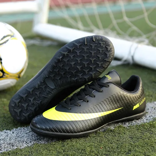 Vista 3 de Zapatos deportivos de fútbol para hombre, antideslizantes, con cordones, para interiores, para césped y futsala, para correr, deportes, tenis