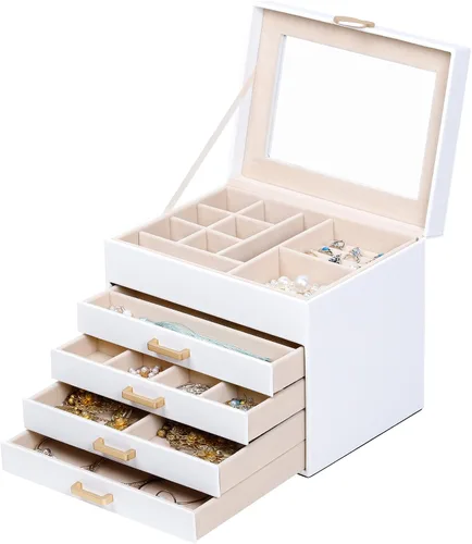 Vista 2 de Kendal Joyero organizador para mujer oro blanco corazón LJC4DRWH