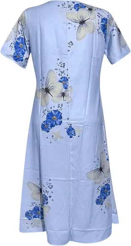 Vista 4 de Camisa de mujer a cuadros ropa de maternidad con botones traje de baño de manga tres cuartos