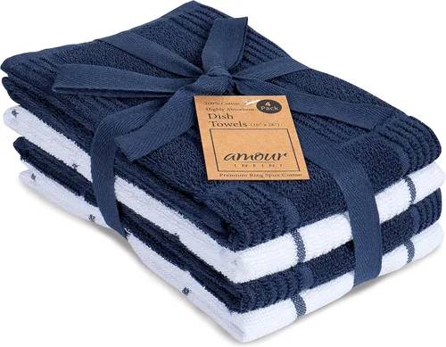 Vista 27 de Amour Infini paños de cocina y repasadores, 100 % algodón, muy absorbentes, se pueden lavar a máquina