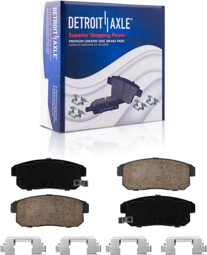 Vista 105 de Detroit Axle - Pinza de disco del lado del acompañante + pastillas de freno de cerámica de repuesto para Lexus HS250H Toyota RAV4 Prius V Scion xB
