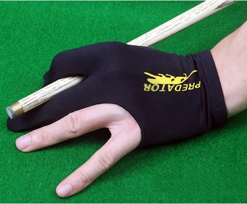 Vista 2 de Guantes de billar para hombres y mujeres, guantes de billar negros izquierdo y derecho, guantes de billar Snooker Cue Shooter Guantes de piscina