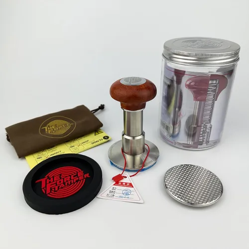 Vista 4 de The Force Tamper – Tamper de café de impacto automático – presión de contorno ajustable y juego de gofres de autolelación
