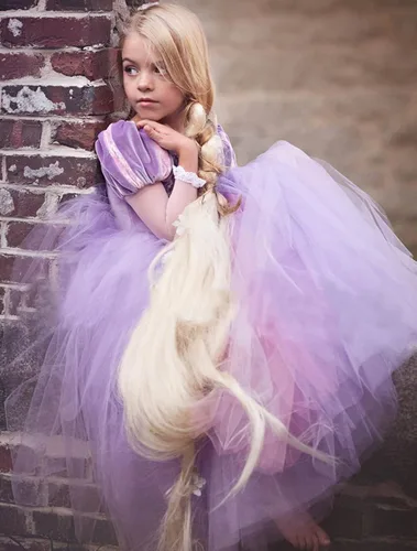 Vista 6 de Axaxa Princess Costume for Girls Princess Dress Halloween Fancy Party Dress Princess Dress Up Clothes for Little Girls