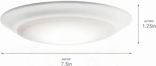 Vista 8 de Kichler Gen I - Lámpara LED empotrada de 7.5", color blanco