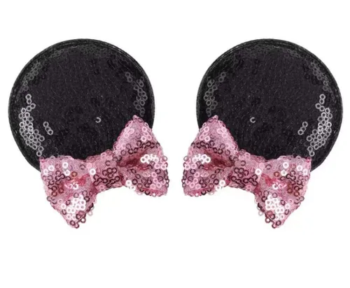 Vista 5 de CLGIFT Diadema con orejas de Minnie para bebés y niños pequeños (Ariel)