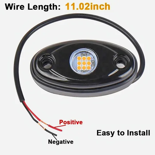 Vista 5 de Luces ledes Rock púrpura rosa con 4 cápsulas de neón de 12 V, kit de debajo de la carrocería, cúpula de arrastre, lámpara de rueda exterior