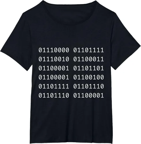 Vista 30 de Porca Madonna In Codice Binario Código Binario Camiseta, Negro