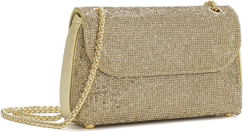 Vista 2 de Bolso de mano brillante con diamantes para mujer, bolso de noche para baile, boda, fiesta, graduación, novia