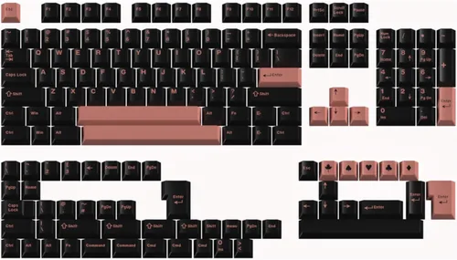 Vista 32 de Fogruaden Juego de teclas PBT, teclas personalizadas de perfil cereza para teclas de teclado mecánico (9009)