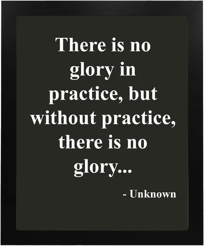 Vista 6 de AMERICAN LUXURY GIFTS Without Practice There is No Glory - Arte de pared motivacional para gimnasio, vestuario, oficina, decoración del hogar, 8 x
