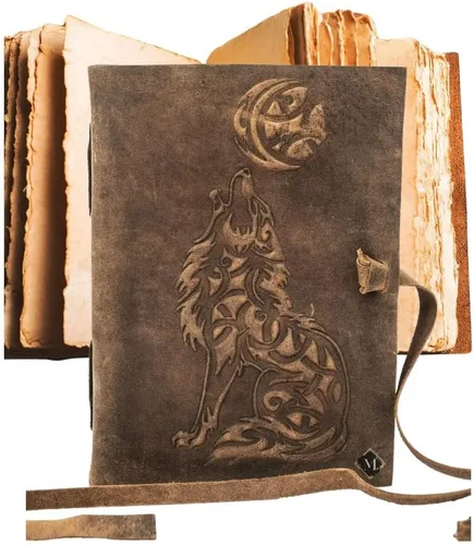Vista 5 de Leather Journals - Cuaderno de bocetos para hombres y mujeres, diario genuino para escribir, 240 páginas, cuaderno de 5 x 7 pulgadas, cuaderno