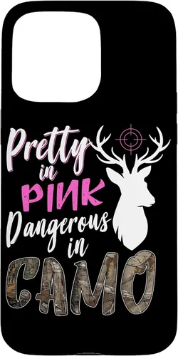 Vista 31 de Funny Pink Camo Hunting Graphic Women Deer Buck Hunters Case for iPhone 17