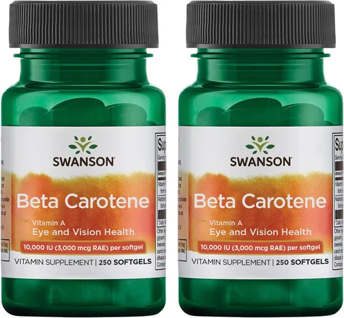 Vista 8 de Swanson Betacaroteno - Suplemento de vitamina A que promueve la salud inmunológica, la salud de los ojos y la piel - Fórmula de bienestar natural