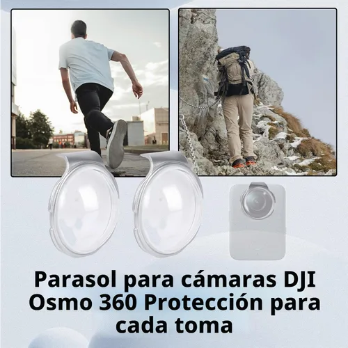 Vista 6 de 2 unids protectores de lente para cámara DJI Osmo 360, cubierta protectora de lente de vidrio templado óptico 9H dureza alta transmitancia