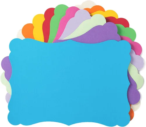 Vista 17 de Paquete de 50 tarjetas de kraft en blanco de cartulina gruesa marrón, tarjetas de felicitación para manualidades, tarjetas de regalo, menús, baby
