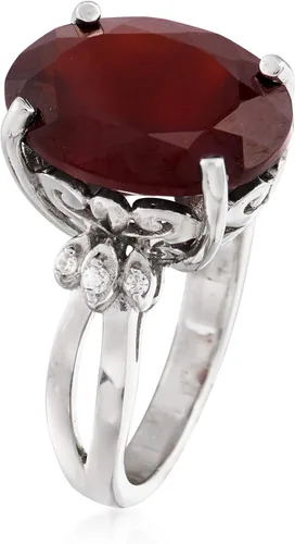 Vista 3 de Ross-Simons Anillo de topacio blanco granate de 11.00 quilates y .10 qt t.w en plata de ley, Gema, multi Granate Topacio