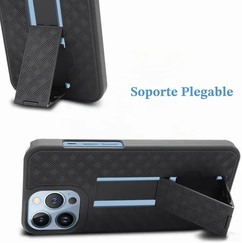 Vista 5 de Fingic Funda compatible con iPhone 13 Pro Max con clip para cinturón